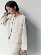 【ブラウンアンドストリート/Brown&Street】の【Refine】ノーカラージャケット 人気、トレンドファッション・服の通販 founy(ファニー) ファッション Fashion レディースファッション WOMEN アウター Coat Outerwear ジャケット Jackets ノーカラージャケット No Collar Leather Jackets シンプル Simple ジャケット Jacket ジョーゼット Georgette ダウン Down デニム Denim フォルム Form フォーマル Formal ボトム Bottom リラックス Relax エレガント 上品 Elegant thumbnail エクリュ|ID: prp329100004305337 ipo3291000000029851895