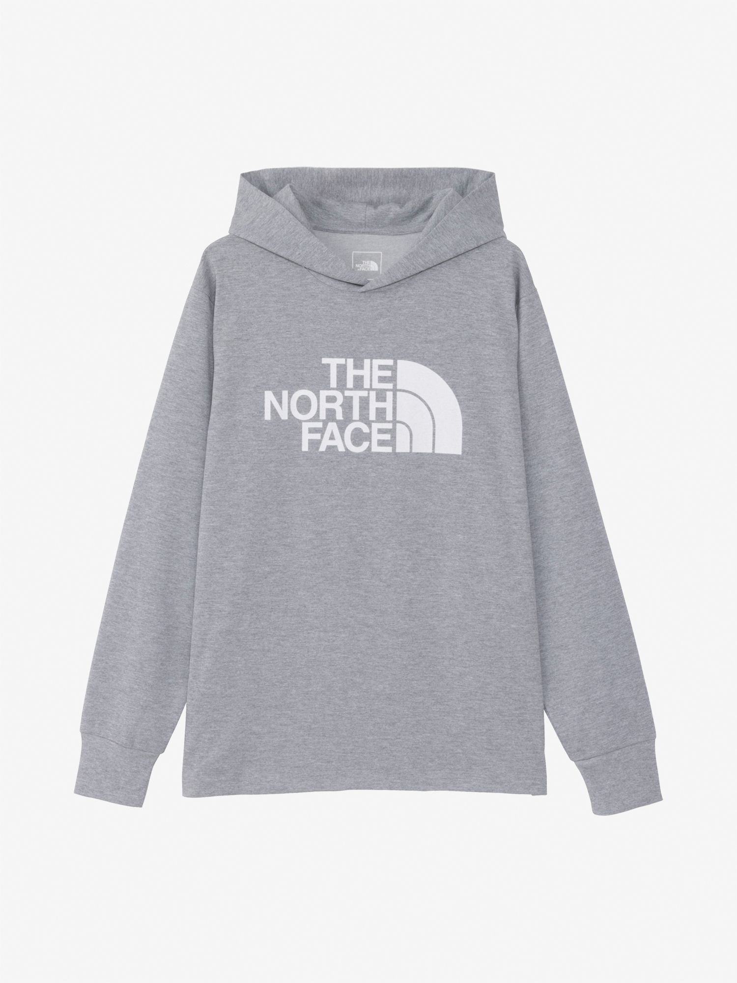 【ザ ノース フェイス/THE NORTH FACE / MEN】のロングスリーブビッグロゴフーティ(メンズ) インテリア・キッズ・メンズ・レディースファッション・服の通販 founy(ファニー) 　ファッション　Fashion　メンズファッション　MEN　カットソー　Cut And Sew　ビッグ　Big　フロント　Front　プリント　Print　メンズ　Mens　抗菌　Antibacterial　ミックスグレー|ID: prp329100004305753 ipo3291000000029855710