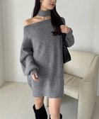 【ナイスクラップ/NICE CLAUP】のチョーカー付きオフショルニットワンピース 人気、トレンドファッション・服の通販 founy(ファニー) ファッション Fashion レディースファッション WOMEN ワンピース Dress ニットワンピース Knit Dresses デニム Denim ロング Long 冬 Winter おすすめ Recommend 2024年 2024 2024-2025秋冬・A/W Aw/Autumn/Winter/Fw/Fall/2024-2025 thumbnail チャコールグレー|ID: prp329100004305903 ipo3291000000029856478