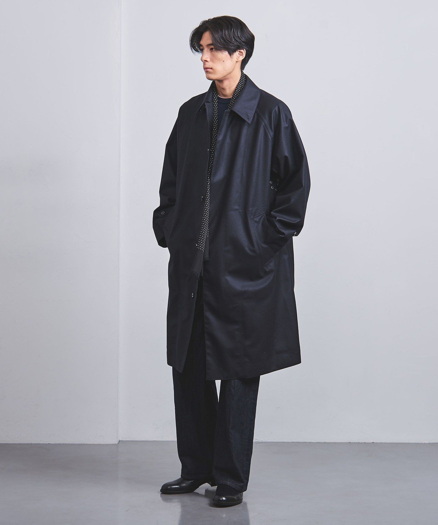 【ユナイテッドアローズ/UNITED ARROWS / MEN】の【別注】 MACKINTOSH TECH BELFORD/ステンカラーコート インテリア・キッズ・メンズ・レディースファッション・服の通販 founy(ファニー) 　ファッション　Fashion　メンズファッション　MEN　ジャケット　Jacket　スーツ　Suit　別注　Special Order　ロング　Long　NAVY|ID: prp329100004306530 ipo3291000000029861723