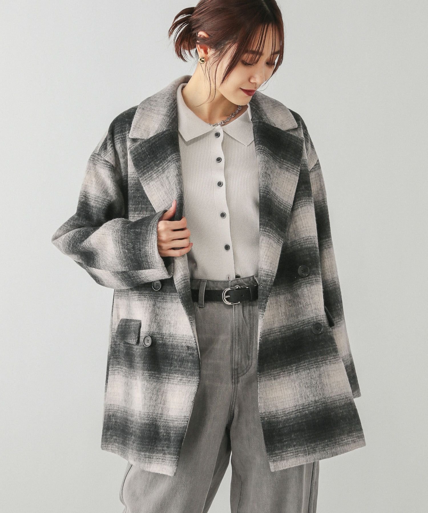 【グローバルワーク/GLOBAL WORK】のシャギーWジャケットコート/286009 人気、トレンドファッション・服の通販 founy(ファニー) 　ファッション　Fashion　レディースファッション　WOMEN　アウター　Coat Outerwear　コート　Coats　ジャケット　Jackets　インナー　Inner　サテン　Satin　ジャケット　Jacket　ダブル　Double　デニム　Denim　トレンド　Trend　バランス　Balance　ボトム　Bottom　ミドル　Middle　 other-1|ID: prp329100004307226 ipo3291000000029867123