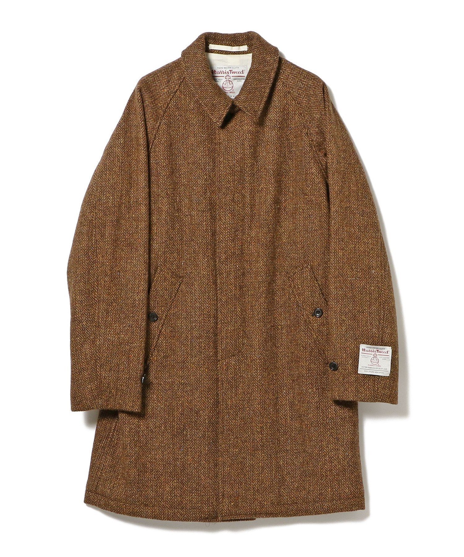 【ビームス/BEAMS / MEN】の【定番人気】ハリスツイード バルカラー コート 24AW インテリア・キッズ・メンズ・レディースファッション・服の通販 founy(ファニー) 　ファッション　Fashion　メンズファッション　MEN　クラシック　Classic　軽量　Lightweight　スマート　Smart　スリーブ　Sleeve　スーツ　Suit　ツイード　Tweed　定番　Standard　人気　Popularity　ポケット　Pocket　ライニング　Lining　冬　Winter　2024年　2024　2024-2025秋冬・A/W　Aw/Autumn/Winter/Fw/Fall/2024-2025　LT.BROWN_HB|ID: prp329100004307428 ipo3291000000029902528