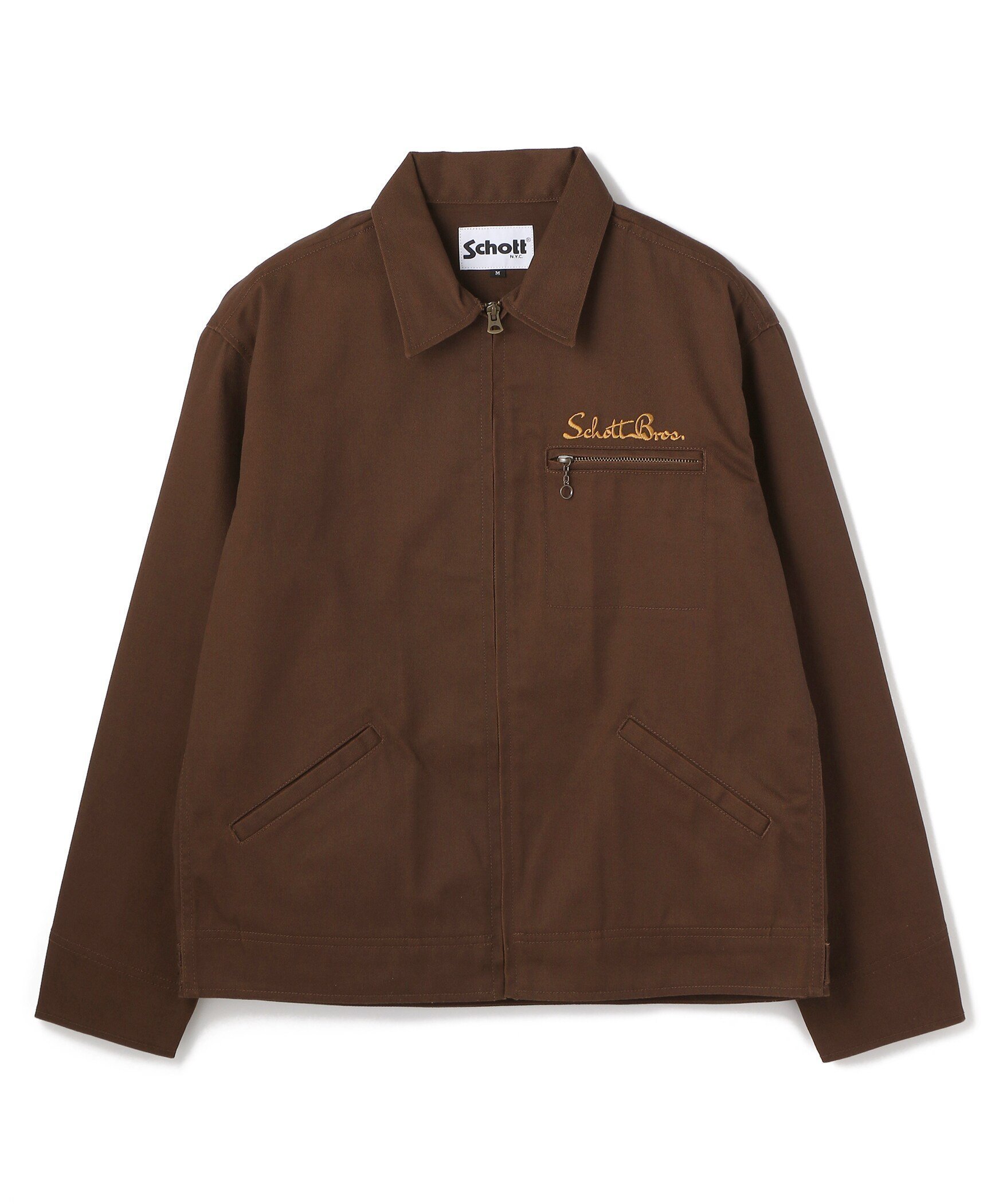 【ショット/Schott / MEN】のTC WORK JACKET/ワークジャケット インテリア・キッズ・メンズ・レディースファッション・服の通販 founy(ファニー) 　ファッション　Fashion　メンズファッション　MEN　ショルダー　Shoulder　ジャケット　Jacket　スタッズ　Studs　ドロップ　Drop　定番　Standard　ニューヨーク　New York　フロント　Front　ボックス　Box　ライダース　Riders　ライダースジャケット　Riders Jacket　ルーズ　Loose　ワーク　Work　ダークブラウン3|ID: prp329100004307821 ipo3291000000030110737