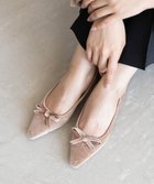 【ランダ/RANDA】のビーズ*キルティング リボン ローヒールパンプス BEIGE|ID: prp329100004308595 ipo3291000000030152188