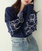 【ナチュラルクチュール/natural couture】のモール刺繍前後2WAYニットプルオーバー 人気、トレンドファッション・服の通販 founy(ファニー) ファッション Fashion レディースファッション WOMEN トップス・カットソー Tops/Tshirt ニット Knit Tops プルオーバー Pullover 2024年 2024 2024-2025秋冬・A/W Aw/Autumn/Winter/Fw/Fall/2024-2025 シンプル Simple デニム Denim フェミニン Feminine ポケット Pocket マーメイド Mermaid エレガント 上品 Elegant thumbnail ネイビー|ID: prp329100004308777 ipo3291000000030156866