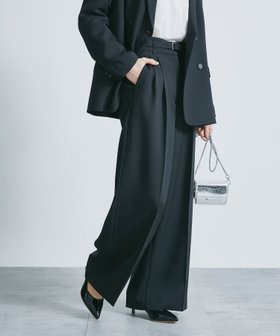 【アーバンリサーチ ロッソ/URBAN RESEARCH ROSSO】の防シワツイードライクハイウエストパンツ 人気、トレンドファッション・服の通販 founy(ファニー) ファッション Fashion レディースファッション WOMEN パンツ Pants 2025年 2025 S/S・春夏 Ss・Spring/Summer スタイリッシュ Stylish ストレート Straight センター Center ツイード Tweed エレガント 上品 Elegant 夏 Summer |ID:prp329100004308979