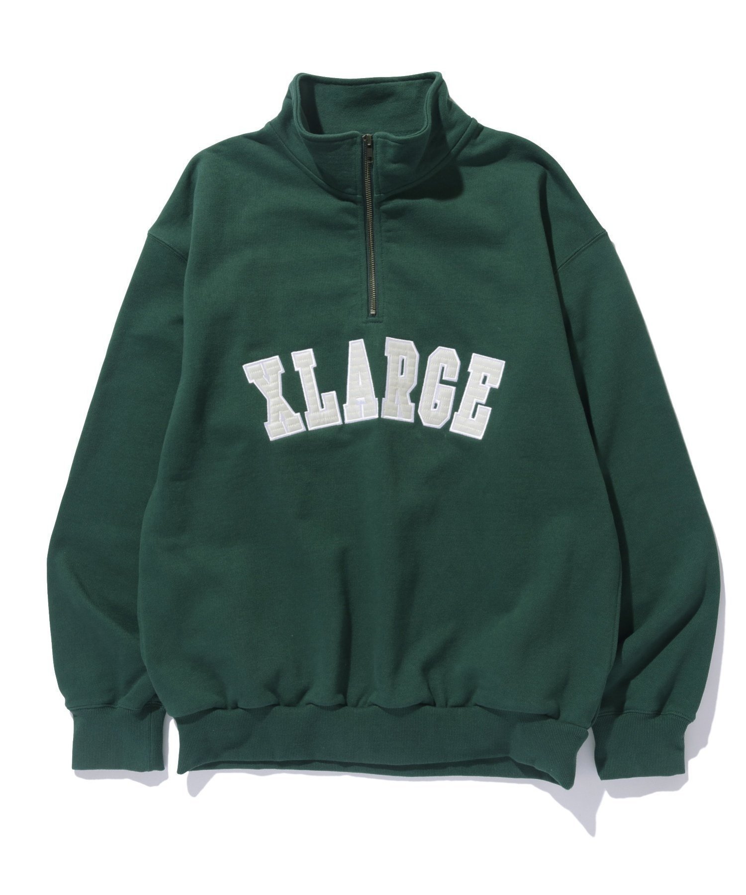 【エクストララージ/XLARGE / MEN】のARCH LOGO HALF ZIP SWEATSHIRT インテリア・キッズ・メンズ・レディースファッション・服の通販 founy(ファニー) 　ファッション　Fashion　メンズファッション　MEN　トップス・カットソー　Tops/Tshirt/Men　パーカ　Sweats　シャツ　Shirts　2024年　2024　2024-2025秋冬・A/W　Aw/Autumn/Winter/Fw/Fall/2024-2025　冬　Winter　キルティング　Quilting　フロント　Front　GREEN|ID: prp329100004310389 ipo3291000000029888766