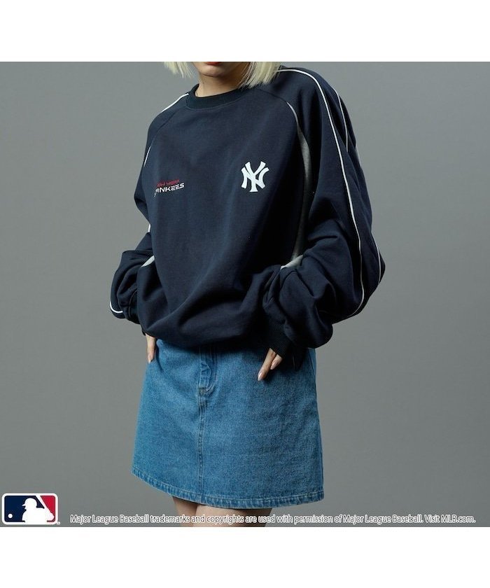 【フリークスストア/FREAK'S STORE】の別注 MLB パイピングラグランスウェット 24AW インテリア・キッズ・メンズ・レディースファッション・服の通販 founy(ファニー) 　ファッション　Fashion　レディースファッション　WOMEN　トップス・カットソー　Tops/Tshirt　パーカ　Sweats　スウェット　Sweat　2024年　2024　2024-2025秋冬・A/W　Aw/Autumn/Winter/Fw/Fall/2024-2025　冬　Winter　おすすめ　Recommend　カーゴパンツ　Cargo Pants　スラックス　Slacks　デニム　Denim　トレンド　Trend　パイピング　Piping　フロント　Front　ベーシック　Basic　別注　Special Order　A/W・秋冬　Aw・Autumn/Winter・Fw・Fall-Winter　ネイビー|ID: prp329100004310430 ipo3291000000030496834