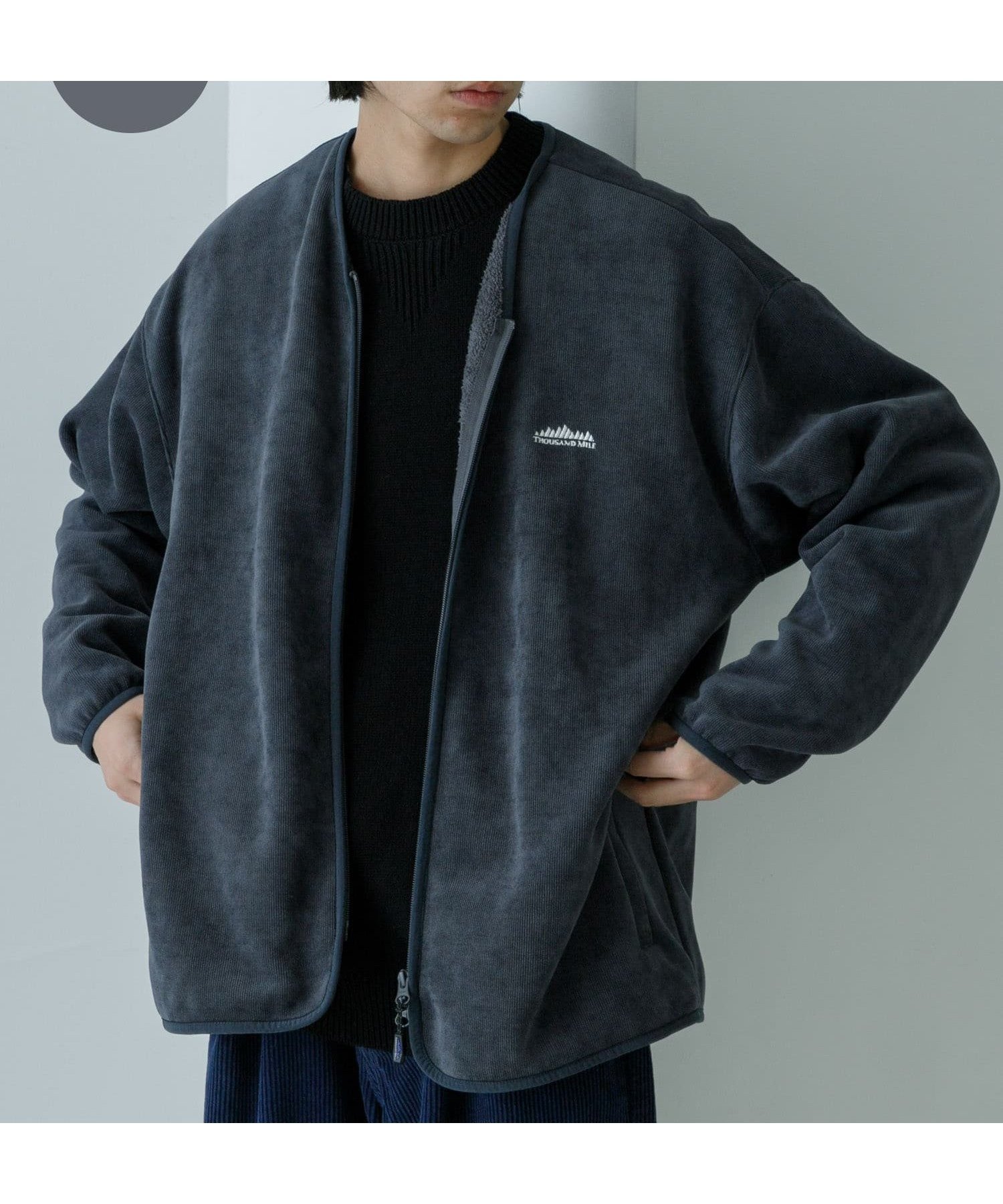 【アーバンリサーチ/URBAN RESEARCH / MEN】の『別注』THOUSAND MILE*URBAN RESEARCH ニットフリースカーディガン インテリア・キッズ・メンズ・レディースファッション・服の通販 founy(ファニー) 　ファッション　Fashion　メンズファッション　MEN　2024年　2024　2024-2025秋冬・A/W　Aw/Autumn/Winter/Fw/Fall/2024-2025　冬　Winter　カーディガン　Cardigan　シルバー　Silver　スマート　Smart　ダブル　Double　フェイス　Face　フォルム　Form　ブルゾン　Blouson　エレガント 上品　Elegant　別注　Special Order　A/W・秋冬　Aw・Autumn/Winter・Fw・Fall-Winter　CHARCOAL|ID: prp329100004310764 ipo3291000000030302562