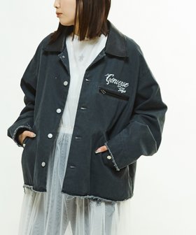 【コンバーストウキョウ/CONVERSE TOKYO】のEMBROIDERY DETROIT JACKET 人気、トレンドファッション・服の通販 founy(ファニー) ファッション Fashion レディースファッション WOMEN アウター Coat Outerwear ジャケット Jackets カーゴパンツ Cargo Pants キャンバス Canvas ジャケット Jacket スラックス Slacks デニム Denim トレンド Trend 定番 Standard ロング Long ワイド Wide ワーク Work おすすめ Recommend |ID:prp329100004310838