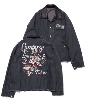 【コンバーストウキョウ/CONVERSE TOKYO】のEMBROIDERY DETROIT JACKET 人気、トレンドファッション・服の通販 founy(ファニー) ファッション Fashion レディースファッション WOMEN アウター Coat Outerwear ジャケット Jackets カーゴパンツ Cargo Pants キャンバス Canvas ジャケット Jacket スラックス Slacks デニム Denim トレンド Trend 定番 Standard ロング Long ワイド Wide ワーク Work おすすめ Recommend |ID:prp329100004310838