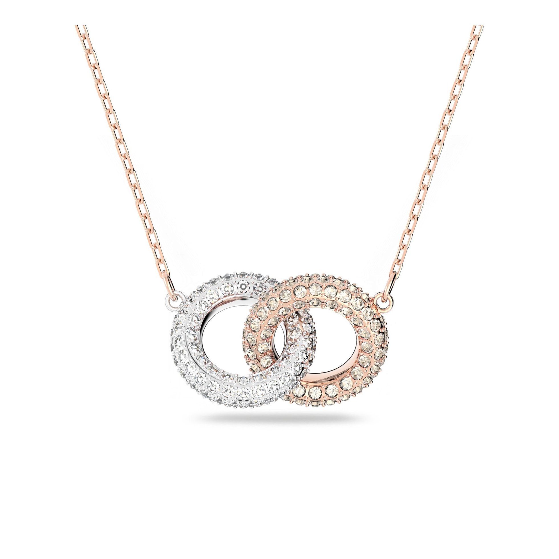 【スワロフスキー/swarovski】の【公式】【スワロフスキー】Stone ネックレス, インターロッキングサークル, ホワイト, ローズゴールドトーン・プレーティング 人気、トレンドファッション・服の通販 founy(ファニー) 　ファッション　Fashion　レディースファッション　WOMEN　ジュエリー　Jewelry　ネックレス　Necklaces　アクセサリー　Accessories　クラシック　Classic　クリスタル　Crystal　コーティング　Coating　スワロフスキー　Swarovski　ネックレス　Necklace　ボヘミアン　Bohemian　メタル　Metal　モチーフ　Motif　ラグジュアリー　Luxury　ローズ　Rose　 other-1|ID: prp329100004310958 ipo3291000000029891585