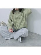 【サマンサモスモス/Samansa Mos2】の【帯電防止】マットモールニットプルオーバー 人気、トレンドファッション・服の通販 founy(ファニー) ファッション Fashion レディースファッション WOMEN トップス・カットソー Tops/Tshirt ニット Knit Tops プルオーバー Pullover エレガント 上品 Elegant thumbnail グリーン|ID: prp329100004311017 ipo3291000000030154921