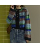 【メゾンスペシャル/MAISON SPECIAL】のMulti Border Short Length Knit Cardigan BLU|ID: prp329100004311076 ipo3291000000029892436