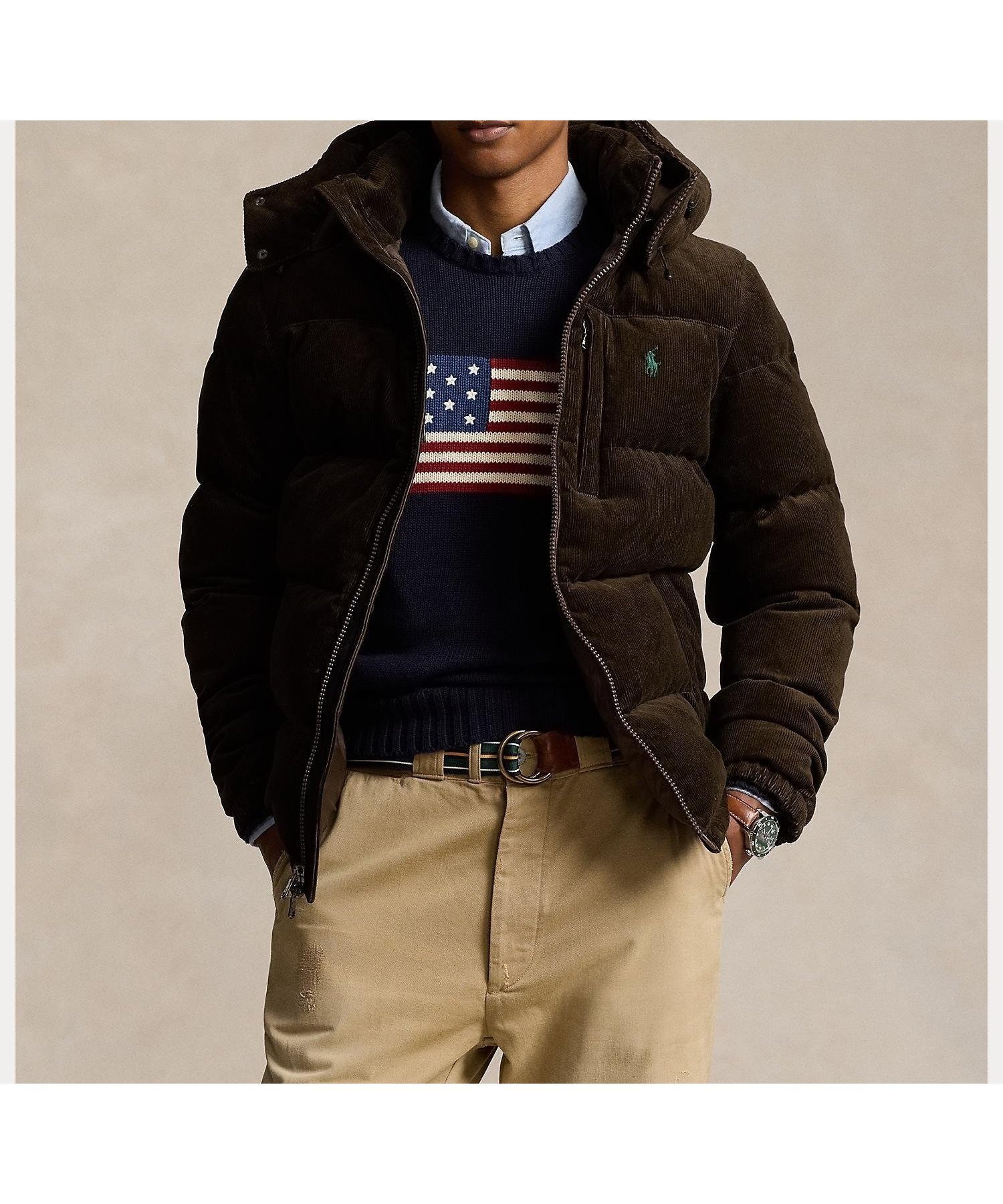 【ラルフローレン/RALPH LAUREN / MEN】のGorham コーデュロイ ダウン ジャケット 人気、トレンドファッション・服の通販 founy(ファニー) 　ファッション　Fashion　メンズファッション　MEN　カフス　Cuffs　コーデュロイ　Corduroy　ジャケット　Jacket　ダウン　Down　ドローストリング　Drawstring　長袖　Long Sleeve　フェザー　Feather　フラップ　Flap　フロント　Front　ポケット　Pocket　モックネック　Mock Neck　 other-1|ID: prp329100004311263 ipo3291000000029963517