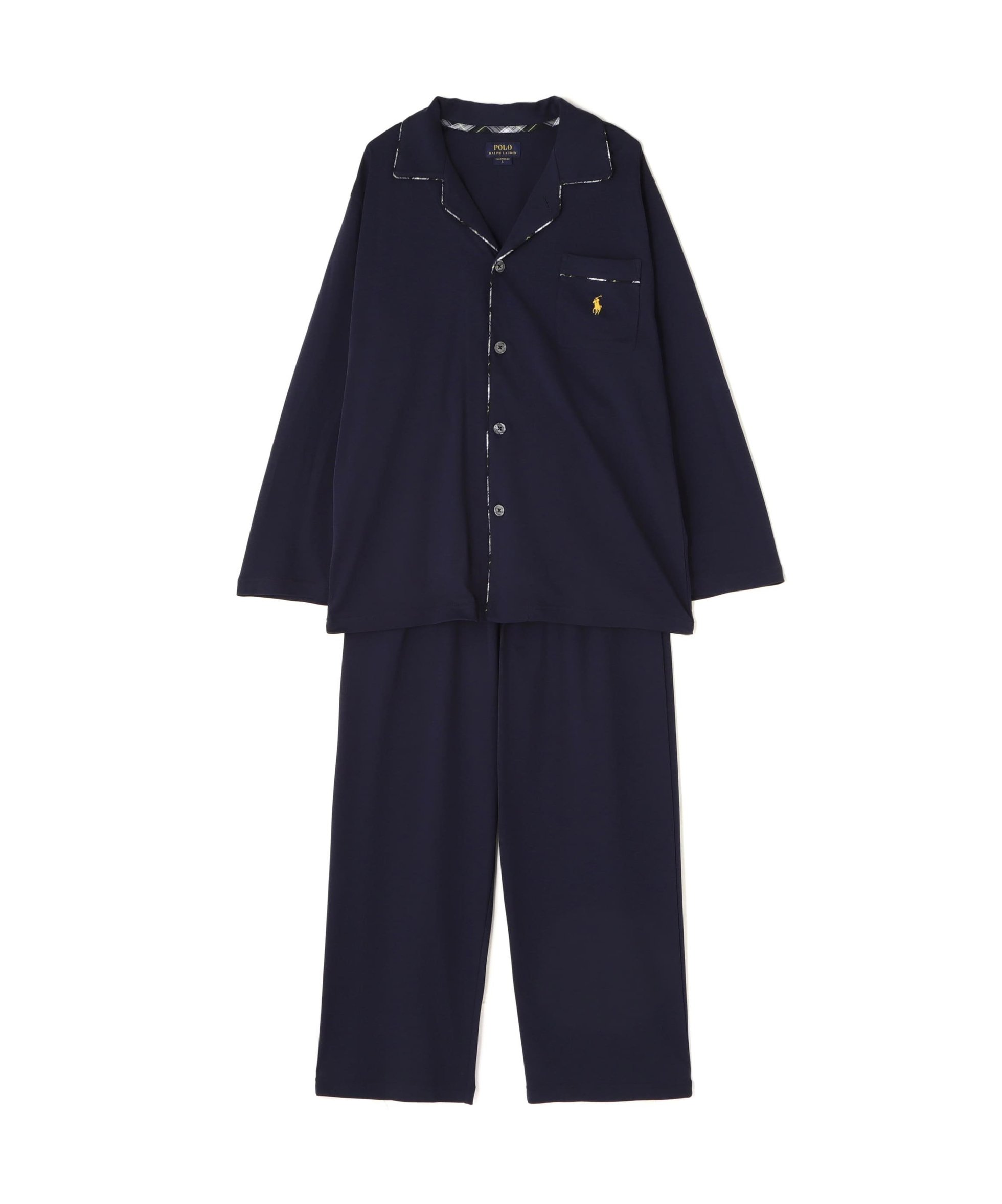 【エルエイチピー/LHP / MEN】のPOLO RALPH LAUREN/ポロラルフローレン/MERCERIZED COTTON PAJAMA インテリア・キッズ・メンズ・レディースファッション・服の通販 founy(ファニー) 　ファッション　Fashion　メンズファッション　MEN　アイビー　Ivy　シルケット　Mercerization　チェック　Check　パイピング　Piping　パジャマ　Pajamas　ポケット　Pocket　リラックス　Relax　定番　Standard　長袖　Long Sleeve　ネイビー|ID: prp329100004311366 ipo3291000000030302352