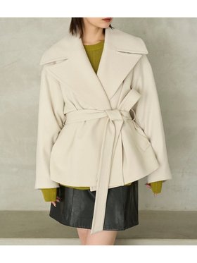 【フレイ アイディー/FRAY I.D】 ビッグカラーショートコート人気、トレンドファッション・服の通販 founy(ファニー) ファッション Fashion レディースファッション WOMEN アウター Coat Outerwear コート Coats ショルダー Shoulder ドロップ Drop 定番 Standard 人気 Popularity バランス Balance ビッグ Big ミドル Middle メルトン Melton ヨーク Yoke ワイド Wide ワーク Work 冬 Winter |ID:prp329100004312436