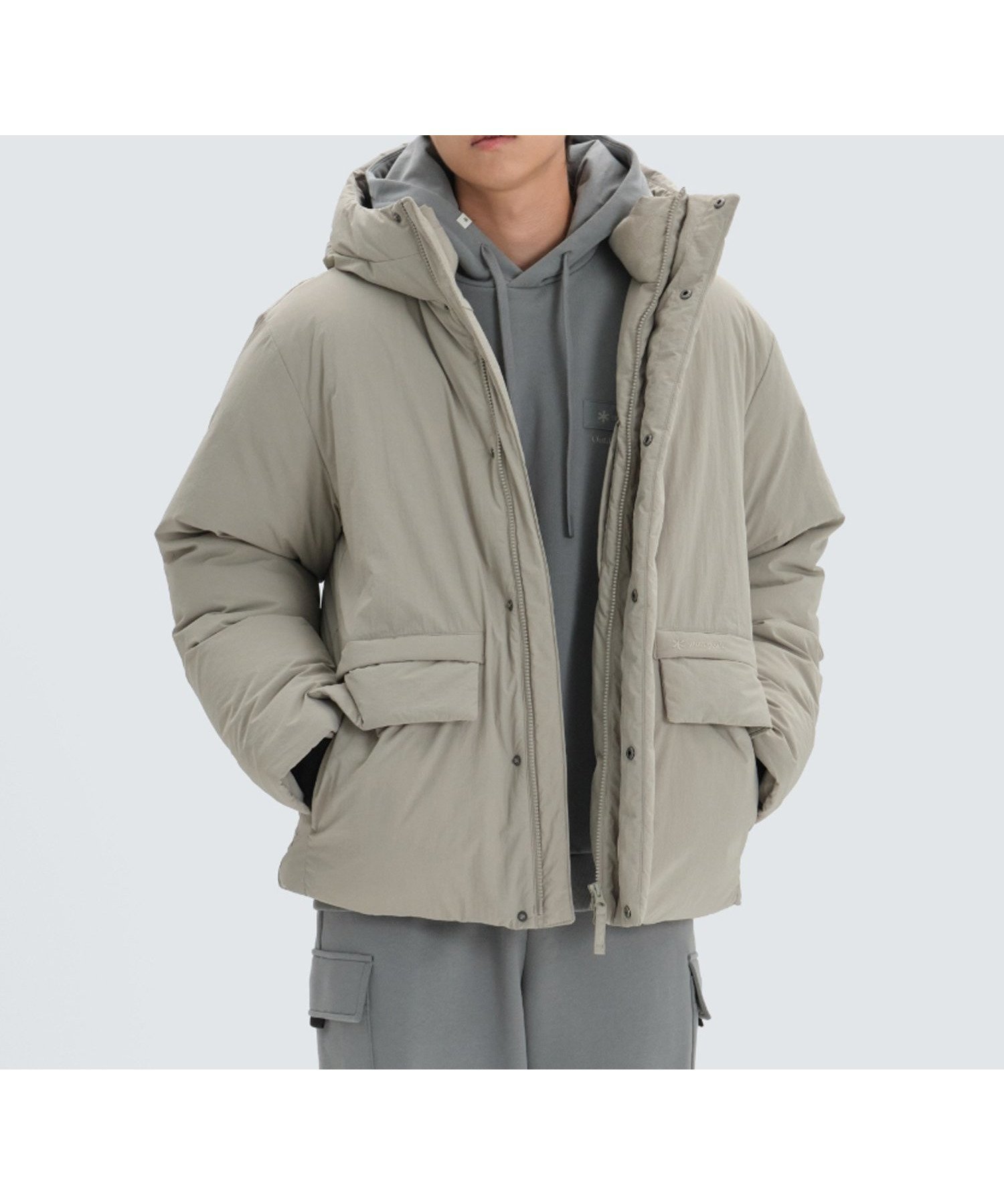 【スノーピーク/SNOW PEAK】のCity Camper hood heavy down jacket インテリア・キッズ・メンズ・レディースファッション・服の通販 founy(ファニー) 　ファッション　Fashion　レディースファッション　WOMEN　アウター　Coat Outerwear　ジャケット　Jackets　アウトドア　Outdoor　カフス　Cuffs　コレクション　Collection　抗菌　Antibacterial　ストリング　String　A/W・秋冬　Aw・Autumn/Winter・Fw・Fall-Winter　BEIGE GREY|ID: prp329100004312462 ipo3291000000029903292