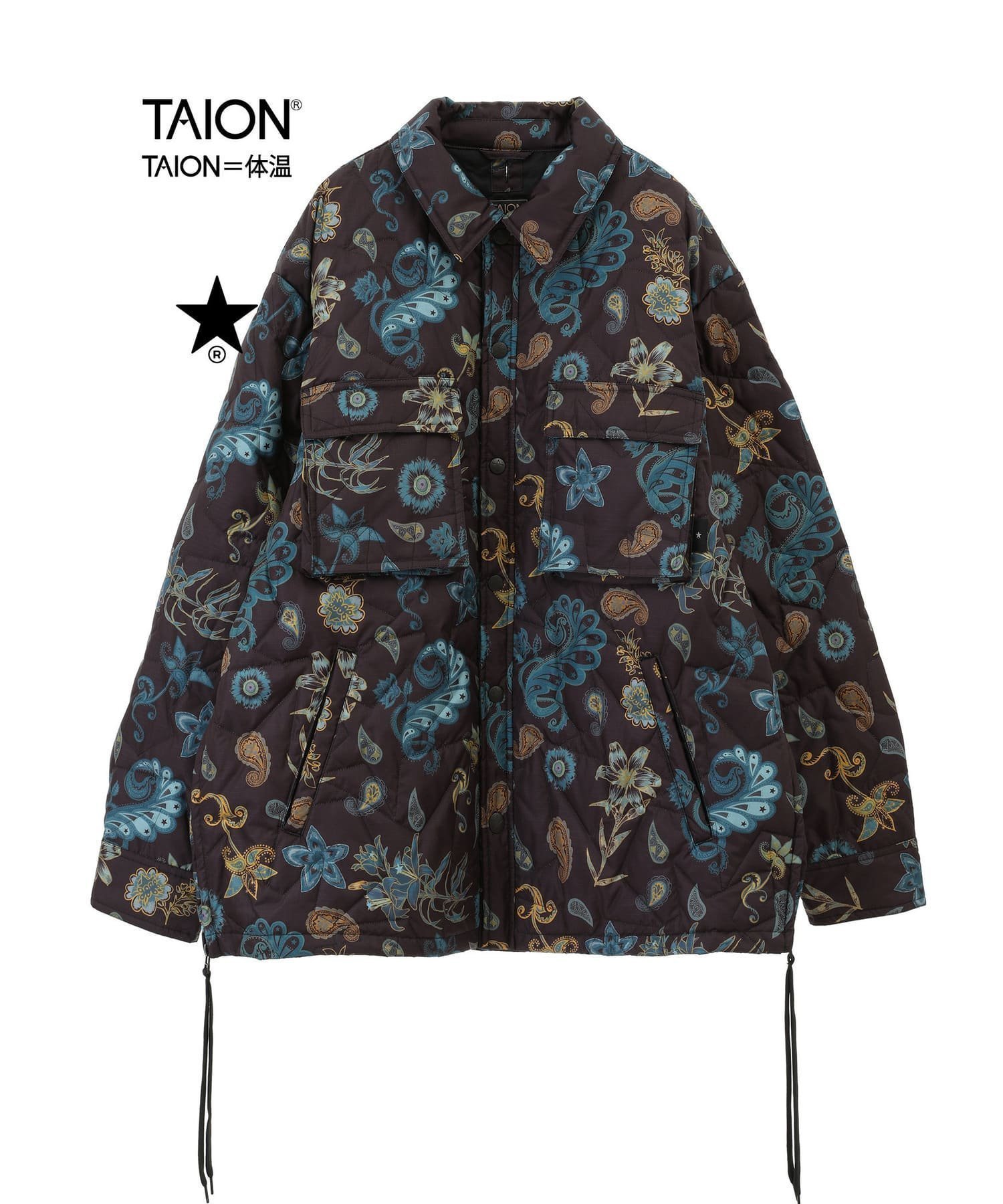 【コンバーストウキョウ/CONVERSE TOKYO】の【TAION】MILITARY STAR QUILTING CPO JACKET インテリア・キッズ・メンズ・レディースファッション・服の通販 founy(ファニー) 　ファッション　Fashion　レディースファッション　WOMEN　アウター　Coat Outerwear　ジャケット　Jackets　アウトドア　Outdoor　キルティング　Quilting　キルト　Quilt　コラボ　Collaboration　ジャケット　Jacket　スウェット　Sweat　スペシャル　Special　スリット　Slit　ダウン　Down　ダブル　Double　バンダナ　Bandana　パターン　Pattern　パーカー　Hoodie　フラップ　Flap　フロント　Front　ベーシック　Basic　ボタニカル　Botanical　ボトム　Bottom　ポケット　Pocket　別注　Special Order　羽織　Haori　ミリタリー　Military　リップ　Lip　レース　Race　ロング　Long　おすすめ　Recommend　その他|ID: prp329100004312776 ipo3291000000030051485