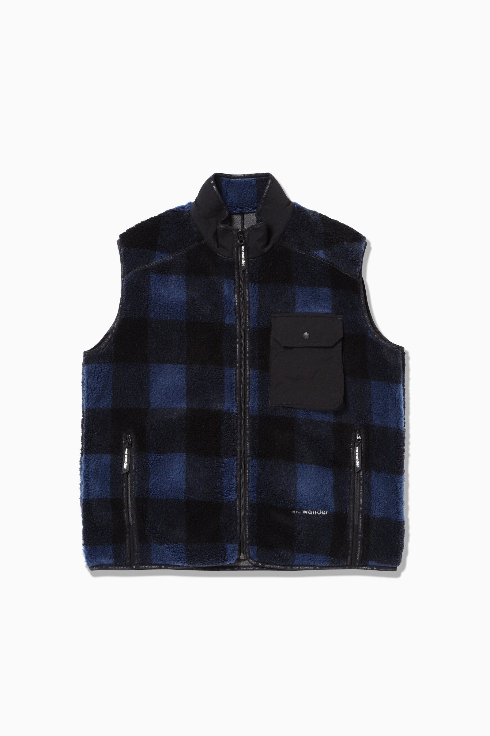 【アンドワンダー/and wander】のcheck boa vest 人気、トレンドファッション・服の通販 founy(ファニー) 　ファッション　Fashion　レディースファッション　WOMEN　アウター　Coat Outerwear　トップス・カットソー　Tops/Tshirt　ベスト/ジレ　Gilets/Vests　クラシック　Classic　ボンディング　Bonding　ポケット　Pocket　 other-1|ID: prp329100004312877 ipo3291000000029907702