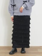 【サマンサモスモス/Samansa Mos2】のオーバーレースフリルナロースカート 人気、トレンドファッション・服の通販 founy(ファニー) ファッション Fashion レディースファッション WOMEN スカート Skirt フリル Frills レース Race thumbnail ブラック|ID: prp329100004312947 ipo3291000000030120610