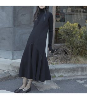 【ルシェル ブルー/LE CIEL BLEU】のボンディングジャージードレス / Bonding Jersey Dress 人気、トレンドファッション・服の通販 founy(ファニー) ファッション Fashion レディースファッション WOMEN ワンピース Dress ドレス Party Dresses カットオフ Cut Off ジャージー Jersey フェミニン Feminine ボンディング Bonding |ID:prp329100004312971