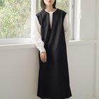 【メゾンドラティール/maison de LATIR】のキーネックベストロング丈ワンピース 人気、トレンドファッション・服の通販 founy(ファニー) ファッション Fashion レディースファッション WOMEN アウター Coat Outerwear シンプル Simple thumbnail ブラック|ID: prp329100004313000 ipo3291000000029908644