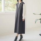 【メゾンドラティール/maison de LATIR】のキーネックベストロング丈ワンピース 人気、トレンドファッション・服の通販 founy(ファニー) ファッション Fashion レディースファッション WOMEN アウター Coat Outerwear シンプル Simple thumbnail グレー|ID: prp329100004313000 ipo3291000000029908645