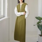 【メゾンドラティール/maison de LATIR】のキーネックベストロング丈ワンピース 人気、トレンドファッション・服の通販 founy(ファニー) ファッション Fashion レディースファッション WOMEN アウター Coat Outerwear シンプル Simple thumbnail カーキ|ID: prp329100004313000 ipo3291000000029908646