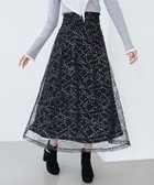 【マジェスティック レゴン/MAJESTIC LEGON】のスパンコールチュールレースアップスカート 人気、トレンドファッション・服の通販 founy(ファニー) ファッション Fashion レディースファッション WOMEN スカート Skirt スパンコール Sequins チュール Tulle フレア Flare レース Race ロング Long エレガント 上品 Elegant thumbnail ブラック柄|ID: prp329100004313922 ipo3291000000029915533