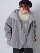 【エヘカソポ/ehka sopo】のリバーシブルボアジャケット 人気、トレンドファッション・服の通販 founy(ファニー) ファッション Fashion レディースファッション WOMEN アウター Coat Outerwear ジャケット Jackets シンプル Simple ジャケット Jacket スタンド Stand ドローコード Draw Cord thumbnail グレー|ID: prp329100004314075 ipo3291000000029916146