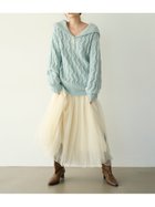 【リリーブラウン/Lily Brown】のセーラーカラーケーブルニット 人気、トレンドファッション・服の通販 founy(ファニー) ファッション Fashion レディースファッション WOMEN トップス・カットソー Tops/Tshirt ニット Knit Tops おすすめ Recommend アイレット Eyelet ミックス Mix メタル Metal ルーズ Loose 人気 Popularity thumbnail LBLU[081]|ID: prp329100004314215 ipo3291000000029917461