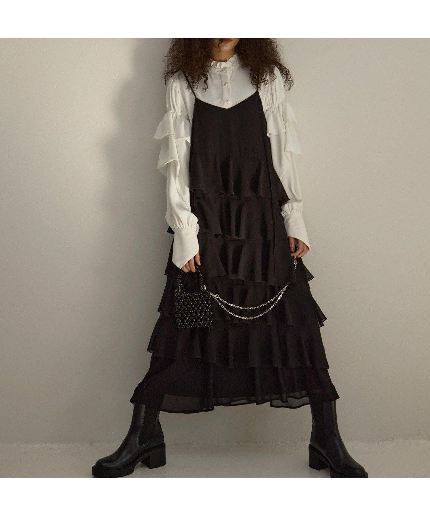 【ミエリインヴァリアント/MIELIINVARIANT】のColor Tiered Airy Dress 人気、トレンドファッション・服の通販 founy(ファニー) 　ファッション　Fashion　レディースファッション　WOMEN　ワンピース　Dress　ドレス　Party Dresses　おすすめ　Recommend　オケージョン　Occasion　キャミソール　Camisole　シフォン　Chiffon　シンプル　Simple　チューブ　Tube　ティアード　Tiered　ドレス　Dress　ハイネック　High Neck　フリル　Frills　リゾート　Resort　夏　Summer　水着　Swimsuit　 other-1|ID: prp329100004314228 ipo3291000000029917558