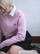 【ファーファー/FURFUR】のロゴ刺繍クルーネックセーター 人気、トレンドファッション・服の通販 founy(ファニー) ファッション Fashion レディースファッション WOMEN thumbnail PNK[066]|ID: prp329100004314250 ipo3291000000030074501