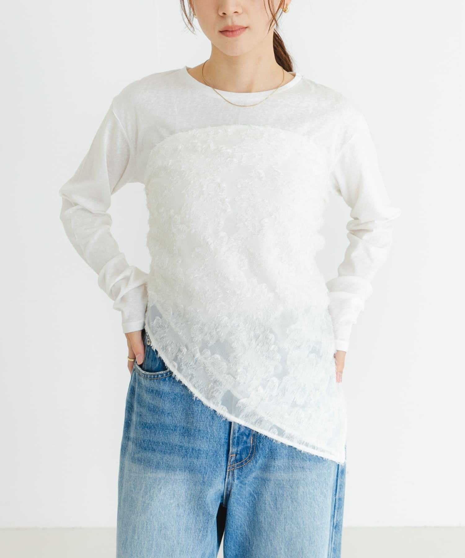 【アーバンリサーチ/URBAN RESEARCH】のクルーネックシアースラブカットソー 人気、トレンドファッション・服の通販 founy(ファニー) 　ファッション　Fashion　レディースファッション　WOMEN　トップス・カットソー　Tops/Tshirt　カットソー　Cut and Sewn　2024年　2024　2024春夏・S/S　Ss,Spring/Summer,2024　2025年　2025　S/S・春夏　Ss・Spring/Summer　おすすめ　Recommend　インナー　Inner　カットソー　Cut And Sew　カーディガン　Cardigan　デニム　Denim　ロング　Long　夏　Summer　定番　Standard　春　Spring　 other-1|ID: prp329100004314506 ipo3291000000029920174