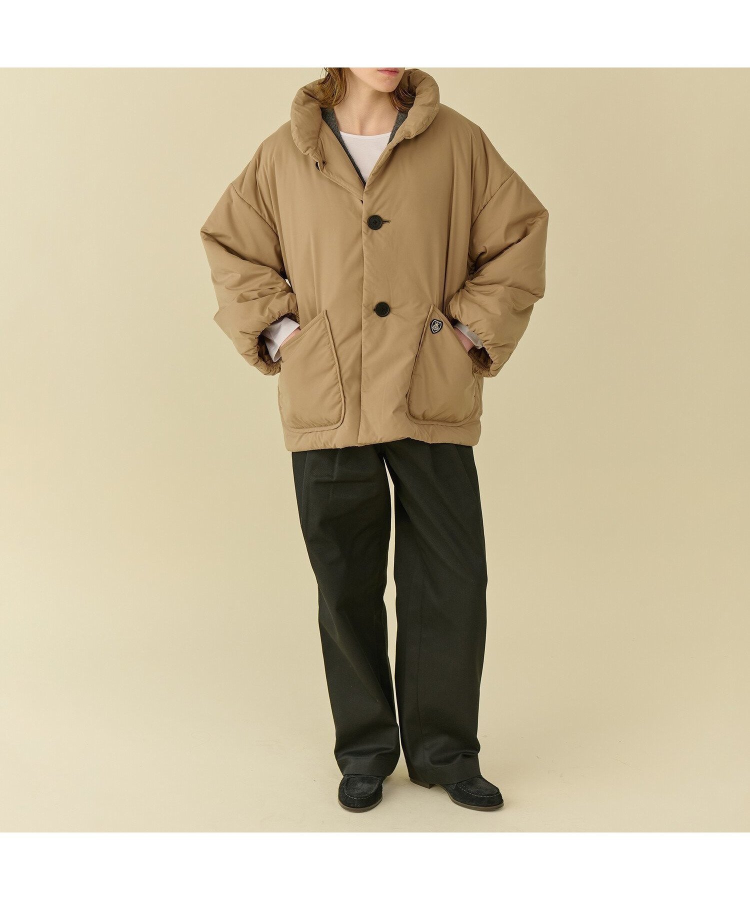 【ビショップ/Bshop】のスタンドカラー中綿ブルゾン WOMEN 人気、トレンドファッション・服の通販 founy(ファニー) 　ファッション　Fashion　レディースファッション　WOMEN　アウター　Coat Outerwear　ブルゾン　Blouson/Jackets　ショルダー　Shoulder　スタンド　Stand　テクスチャー　Texture　ドロップ　Drop　パッチ　Patch　フロント　Front　ブルゾン　Blouson　ポケット　Pocket　軽量　Lightweight　 other-1|ID: prp329100004315100 ipo3291000000030150815