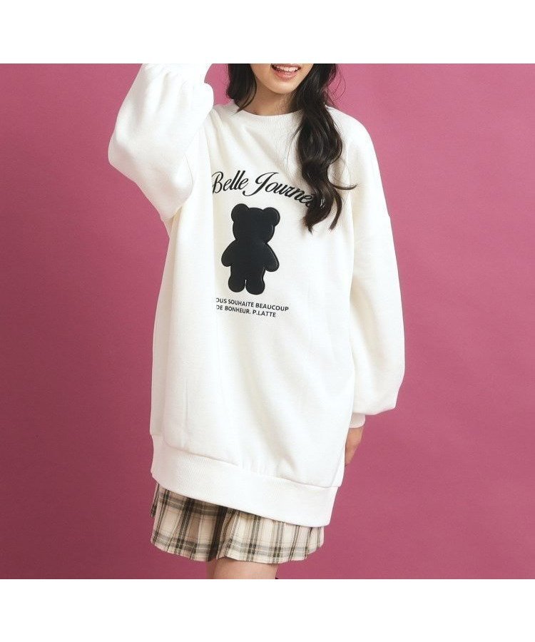 【ピンク ラテ/PINK-latte / KIDS】のクマプリントスウェット 人気、トレンドファッション・服の通販 founy(ファニー) 　ファッション　Fashion　キッズファッション　KIDS　おすすめ　Recommend　ガーリー　Girly　シューズ　Shoes　シンプル　Simple　スウェット　Sweat　スタイリッシュ　Stylish　スニーカー　Sneakers　デニム　Denim　フラット　Flat　プリント　Print　リラックス　Relax　再入荷　Restock/Back In Stock/Re Arrival　 other-1|ID: prp329100004315429 ipo3291000000030090698