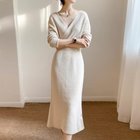 【メゾンドラティール/maison de LATIR】のカシュクールニットワンピース 人気、トレンドファッション・服の通販 founy(ファニー) ファッション Fashion レディースファッション WOMEN ワンピース Dress ニットワンピース Knit Dresses シェイプ Shape フィット Fit リゾート Resort thumbnail オフホワイト|ID: prp329100004316209 ipo3291000000029935819