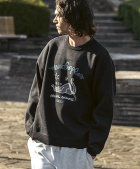 【シフォン/SHIFFON / MEN】のMark Gonzales/MGO-24011W フロントジャガードクルーネック 人気、トレンドファッション・服の通販 founy(ファニー) ファッション Fashion メンズファッション MEN イラスト Illustration インナー Inner キャラクター Character ファブリック Fabric ベーシック Basic |ID:prp329100004317567