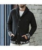 【シフォン/SHIFFON / MEN】の1PIU1UGUALE3 RELAX/USK-24045 裾ロゴショールカラーニットカーディガン 人気、トレンドファッション・服の通販 founy(ファニー) ファッション Fashion メンズファッション MEN バランス Balance リラックス Relax thumbnail black|ID: prp329100004319411 ipo3291000000029964161