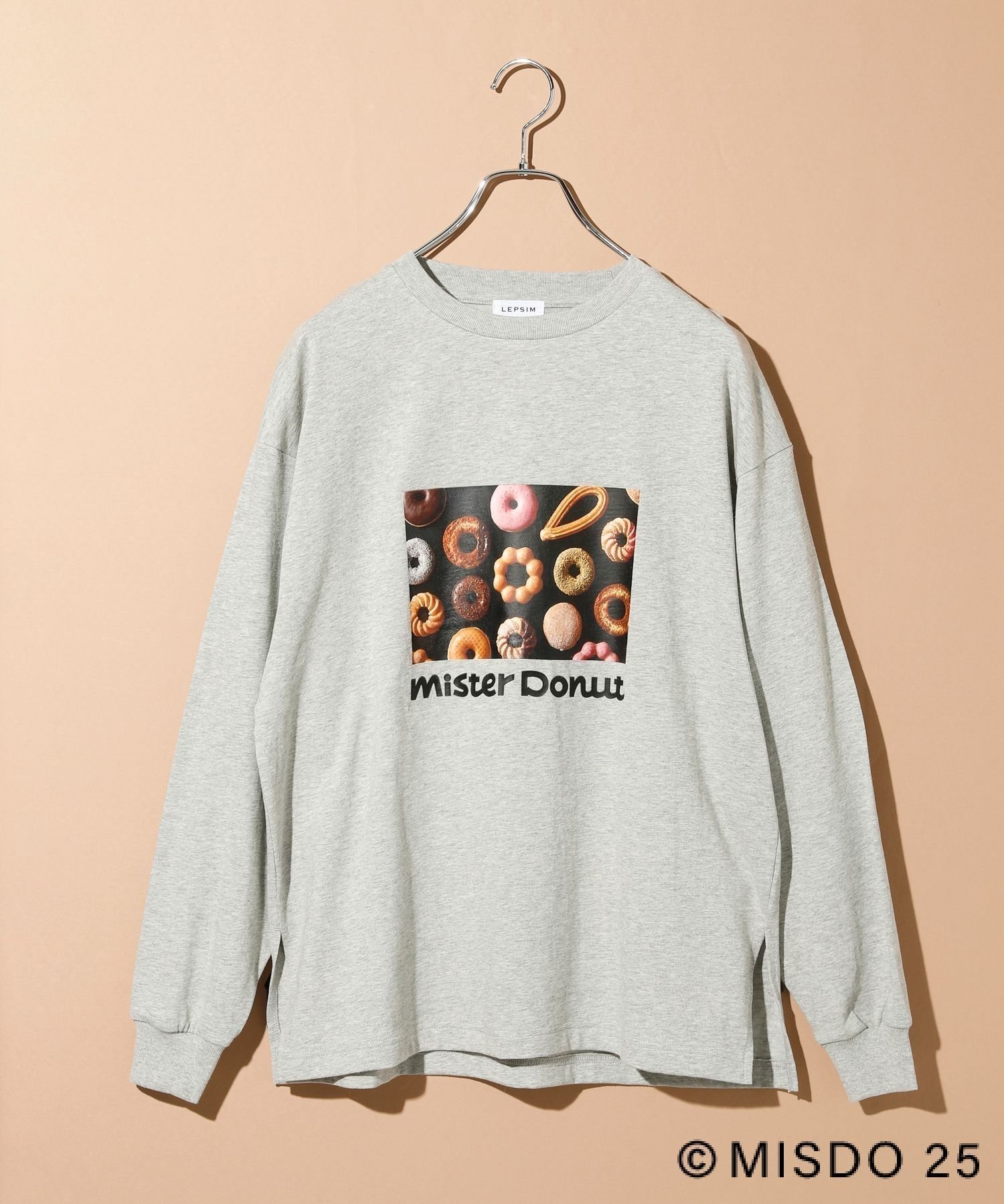 【レプシィム ローリーズファーム/LEPSIM LOWRYS FARM】の【Mister Donut×LEPSIM】フォトロンT 人気、トレンドファッション・服の通販 founy(ファニー) 　ファッション　Fashion　レディースファッション　WOMEN　トップス・カットソー　Tops/Tshirt　ロング / Tシャツ　T-Shirts　おすすめ　Recommend　インナー　Inner　キャラクター　Character　シンプル　Simple　チェーン　Chain　プリント　Print　ロング　Long　 other-1|ID: prp329100004320040 ipo3291000000029971630