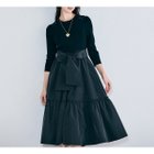 【ローズティアラ/Rose Tiara】のニット*タフタMIXワンピース 人気、トレンドファッション・服の通販 founy(ファニー) ファッション Fashion レディースファッション WOMEN ワンピース Dress スタンダード Standard スマート Smart タフタ Taffeta ティアードスカート Tiered Skirt ドッキング Docking フェミニン Feminine プリント Print ポケット Pocket モノトーン Monotone リボン Ribbon 楽ちん Easy thumbnail ブラック|ID: prp329100004321057 ipo3291000000030327122