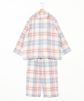 【キッドブルー/KID BLUE】 24トリプルガーゼチェック 長袖パジャマ人気、トレンドファッション・服の通販 founy(ファニー) ファッション Fashion レディースファッション WOMEN トップス・カットソー Tops/Tshirt チェック Check トリプル Triple パイピング Piping パジャマ Pajamas ベーシック Basic ボトム Bottom ポケット Pocket 人気 Popularity 長袖 Long Sleeve |ID:prp329100004321093