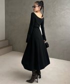 【ロイヤルパーティー/ROYAL PARTY】のオープンネックシェイプアップニットフレアワンピース 人気、トレンドファッション・服の通販 founy(ファニー) ファッション Fashion レディースファッション WOMEN ワンピース Dress デコルテ Decolletage フィット Fit フレア Flare エレガント 上品 Elegant 冬 Winter thumbnail ブラック|ID: prp329100004321439 ipo3291000000029983127