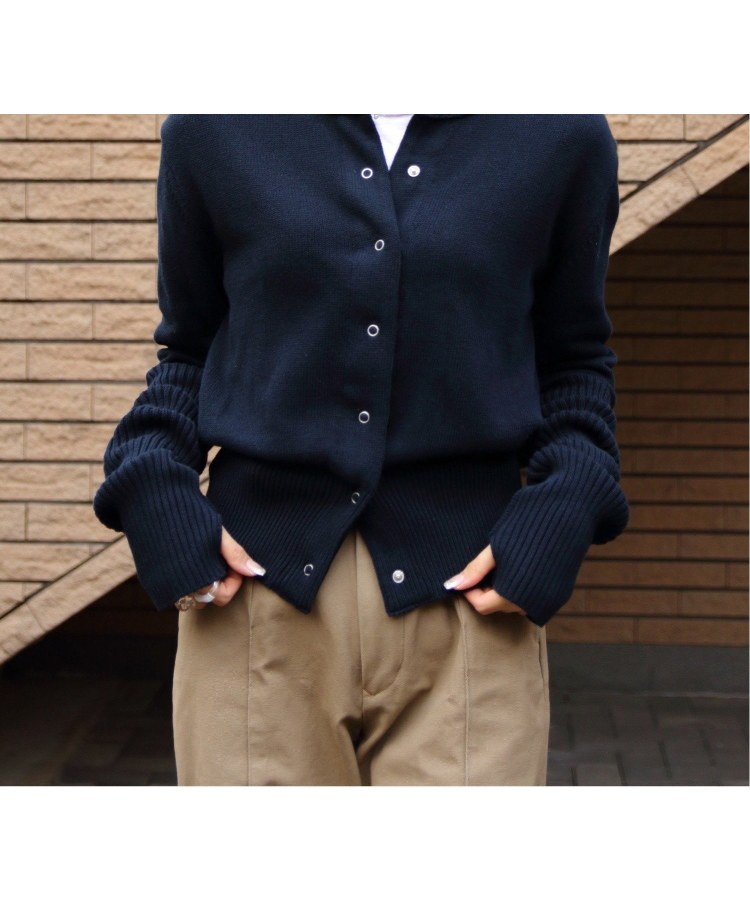 【その他のブランド/Other】のCOTTON LONG RIB CARDIGAN インテリア・キッズ・メンズ・レディースファッション・服の通販 founy(ファニー) 　ファッション　Fashion　レディースファッション　WOMEN　トップス・カットソー　Tops/Tshirt　カーディガン　Cardigans　イエロー　Yellow　春　Spring　カーディガン　Cardigan　コンパクト　Compact　ジャケット　Jacket　スウェット　Sweat　センター　Center　人気　Popularity　バランス　Balance　ロング　Long　S/S・春夏　Ss・Spring/Summer　おすすめ　Recommend　夏　Summer　NAVY|ID: prp329100004321549 ipo3291000000029984234