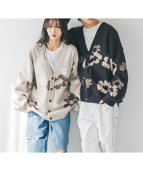 【ローリーズファーム/LOWRYS FARM】の【UNISEX】ガラジャガードカーデ 人気、トレンドファッション・服の通販 founy(ファニー) ファッション Fashion レディースファッション WOMEN ユニセックス Unisex インナー Inner ストライプ Stripe フラワー Flower プリント Print |ID:prp329100004322500