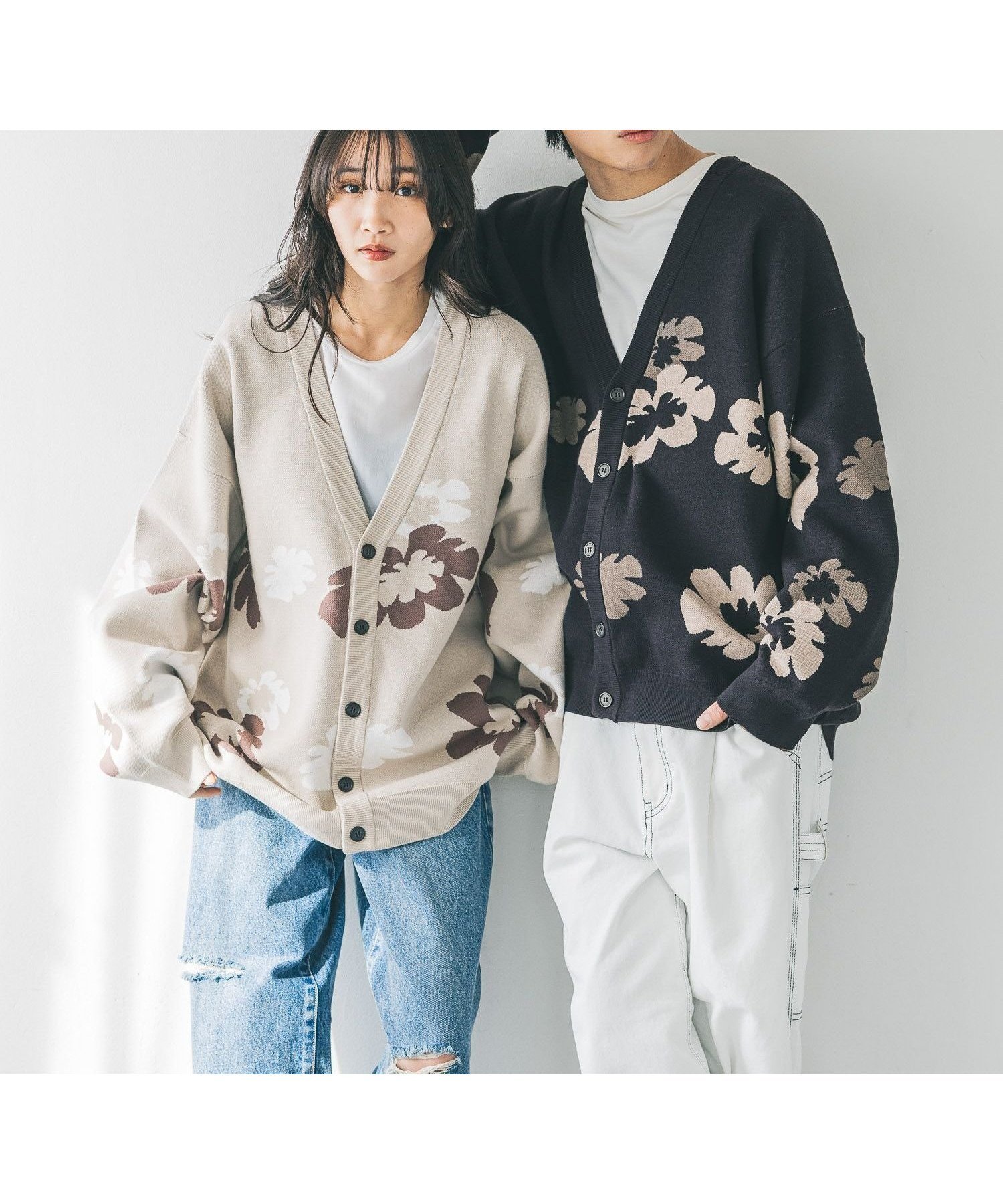 【ローリーズファーム/LOWRYS FARM】の【UNISEX】ガラジャガードカーデ 人気、トレンドファッション・服の通販 founy(ファニー) 　ファッション　Fashion　レディースファッション　WOMEN　ユニセックス　Unisex　インナー　Inner　ストライプ　Stripe　フラワー　Flower　プリント　Print　 other-1|ID: prp329100004322500 ipo3291000000029993125