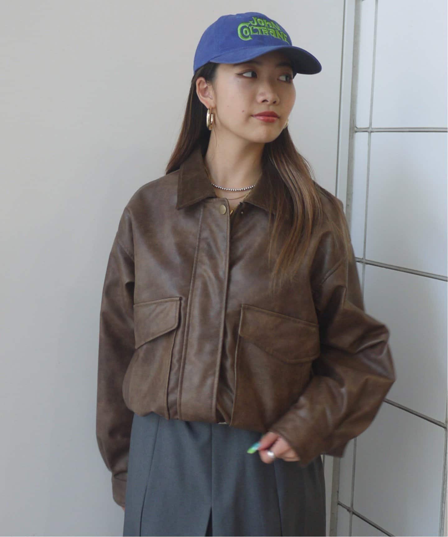 【ジョイントワークス/JOINT WORKS】のフェイクレザーブルゾン 人気、トレンドファッション・服の通販 founy(ファニー) 　ファッション　Fashion　レディースファッション　WOMEN　アウター　Coat Outerwear　ブルゾン　Blouson/Jackets　2024年　2024　2024-2025秋冬・A/W　Aw/Autumn/Winter/Fw/Fall/2024-2025　ボトム　Bottom　リアル　Real　ヴィンテージ　Vintage　 other-1|ID: prp329100004322562 ipo3291000000030117403