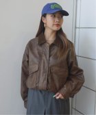 【ジョイントワークス/JOINT WORKS】のフェイクレザーブルゾン 人気、トレンドファッション・服の通販 founy(ファニー) ファッション Fashion レディースファッション WOMEN アウター Coat Outerwear ブルゾン Blouson/Jackets 2024年 2024 2024-2025秋冬・A/W Aw/Autumn/Winter/Fw/Fall/2024-2025 ボトム Bottom リアル Real ヴィンテージ Vintage thumbnail ブラウン|ID: prp329100004322562 ipo3291000000030117406