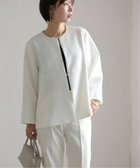 【ラ トータリテ/La TOTALITE】のツイルストレッチノーカラージャケット 人気、トレンドファッション・服の通販 founy(ファニー) ファッション Fashion レディースファッション WOMEN アウター Coat Outerwear ジャケット Jackets ノーカラージャケット No Collar Leather Jackets 2025年 2025 2025春夏・S/S Ss,Spring/Summer,2025 おすすめ Recommend ジャケット Jacket ストレッチ Stretch セレモニー Ceremony デニム Denim バランス Balance フェミニン Feminine フロント Front ボトム Bottom thumbnail ホワイト|ID: prp329100004322631 ipo3291000000030106939